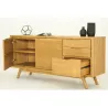 Retro Scandinavian buffet 2 doors 3 drawers AARON (natural) massive teak - image 30513