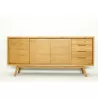 Retro Scandinavian buffet 3 doors 4 drawers AARON (natural) massive teak - image 30517