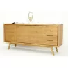 Retro Scandinavian buffet 3 doors 4 drawers AARON (natural) massive teak - image 30521