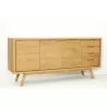 Retro Scandinavian buffet 3 doors 4 drawers AARON (natural) massive teak - image 30525