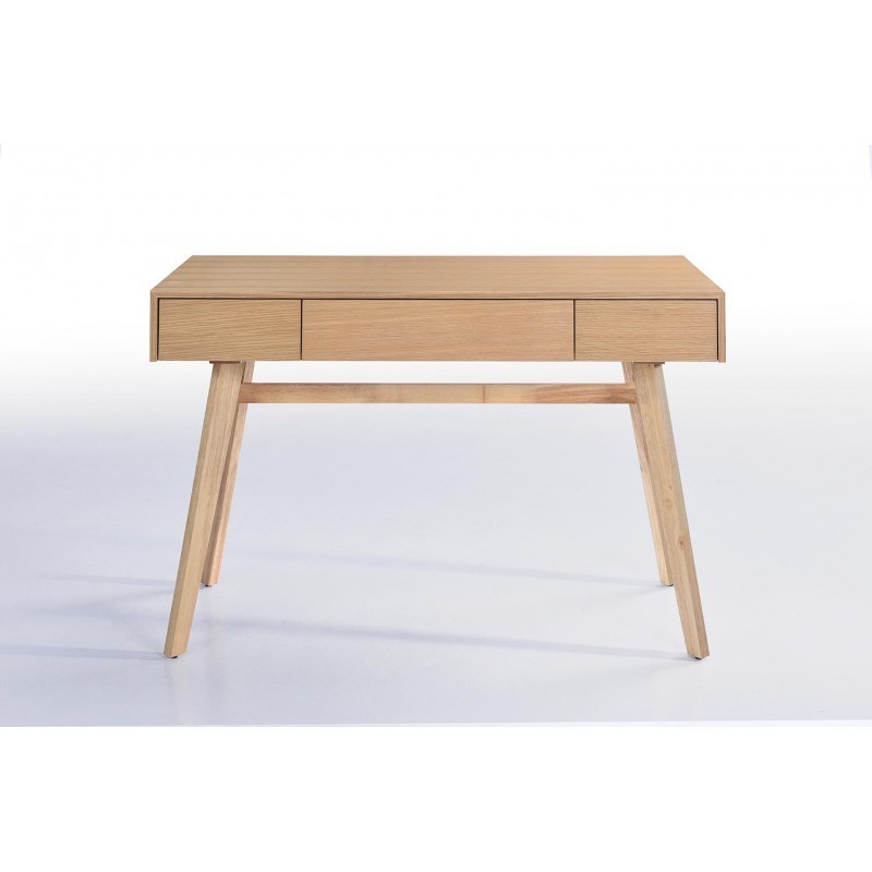 Bureau droit scandinave DENEZ en bois (chêne naturel) - image 30588