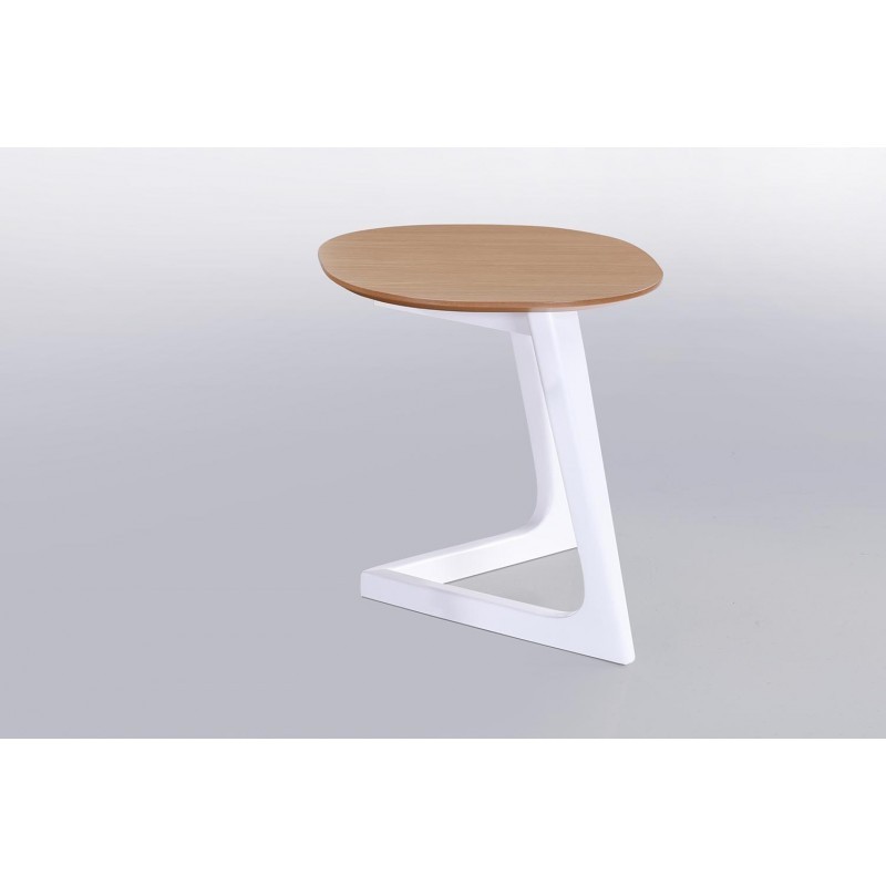 Table d'appoint, bout de canapé design et scandinave LUG en bois (chêne naturel) à associer à Tables Basses Pliantes Pratiques E