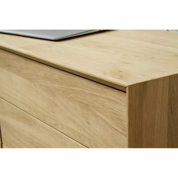 Buffet design low row 2 doors 3 drawers JASON solid oak (natural oak) - image 30668