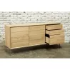 Buffet design low row 2 doors 3 drawers JASON solid oak (natural oak) - image 30671