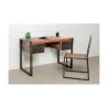 Industrial right office 120 cm NOAH massive teak recycled and metal - image 36243