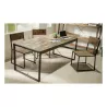 Table vintage NOAH in solid recycled teak and metal (180x90x78cm) - image 36293