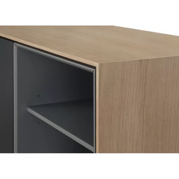 Design-Reihe buffet 2 Türen 2 Nischen 1 Schublade ADAMO aus Holz 150 cm (Eiche hell) - image 36361