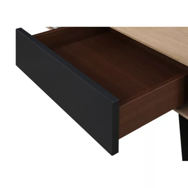 Design Couchtisch 1 Nische ADAMO 1 Schublade aus Holz (Eiche hell) - image 36366