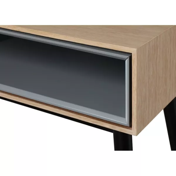 Design Couchtisch 1 Nische ADAMO 1 Schublade aus Holz (Eiche hell) - image 36367