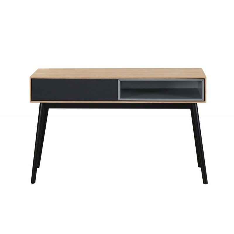 Console design 1 niche ADAMO 1 drawer in wood (light oak) - image 36369