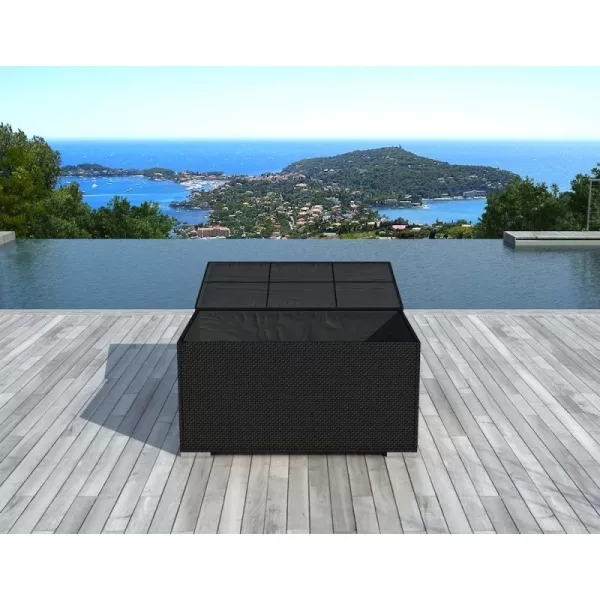 Chest BOX storage in woven resin (black) - image 36583