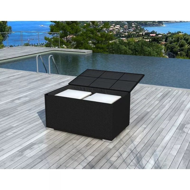 Chest BOX storage in woven resin (black) - image 36584