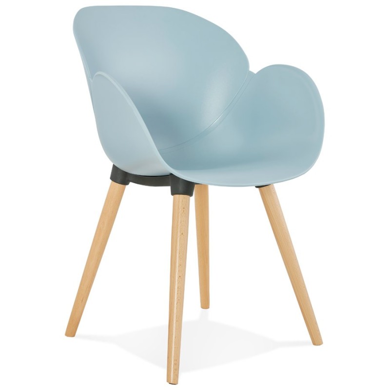 Chaise design style scandinave LENA en polypropylène (bleu ciel) - image 36946