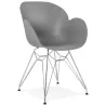 Design chair industrial style TOM polypropylene foot chromed metal (light gray) - image 36959