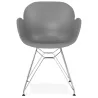 Design chair industrial style TOM polypropylene foot chromed metal (light gray) - image 36960