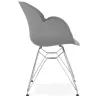 Design chair industrial style TOM polypropylene foot chromed metal (light gray) - image 36961