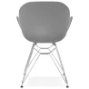 Design chair industrial style TOM polypropylene foot chromed metal (light gray) - image 36963