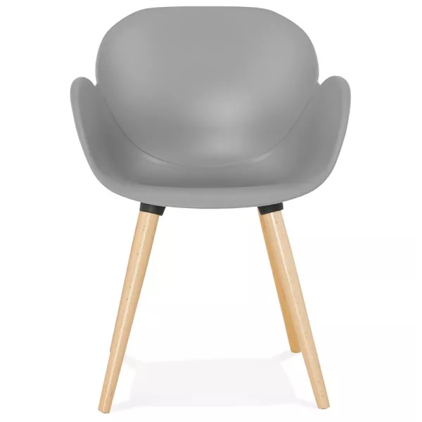 Design chair style Scandinavian LENA polypropylene (light gray) - image 36998