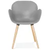 Design chair style Scandinavian LENA polypropylene (light gray) - image 36998