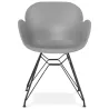 Design chair industrial style TOM polypropylene foot black metal (light gray) - image 37011