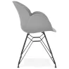 Design chair industrial style TOM polypropylene foot black metal (light gray) - image 37012