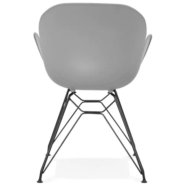 Design chair industrial style TOM polypropylene foot black metal (light gray) - image 37014