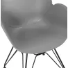 Design chair industrial style TOM polypropylene foot black metal (light gray) - image 37015