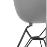 Design chair industrial style TOM polypropylene foot black metal (light gray) - image 37019