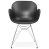 Design chair industrial style TOM polypropylene foot chromed metal (black) - image 37037