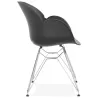 Design chair industrial style TOM polypropylene foot chromed metal (black) - image 37038