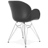 Design chair industrial style TOM polypropylene foot chromed metal (black) - image 37039