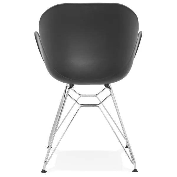 Design chair industrial style TOM polypropylene foot chromed metal (black) - image 37040