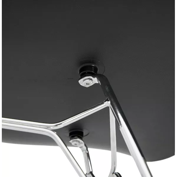 Design chair industrial style TOM polypropylene foot chromed metal (black) - image 37045