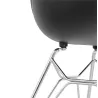 Design chair industrial style TOM polypropylene foot chromed metal (black) - image 37046