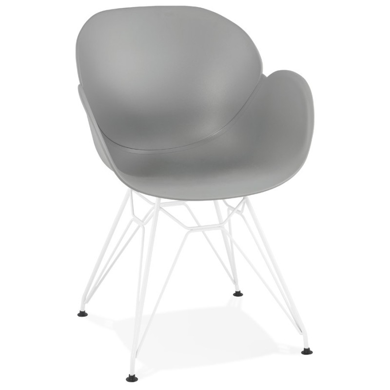 Chair design and modern TOM polypropylene foot white metal (light gray) - image 37087