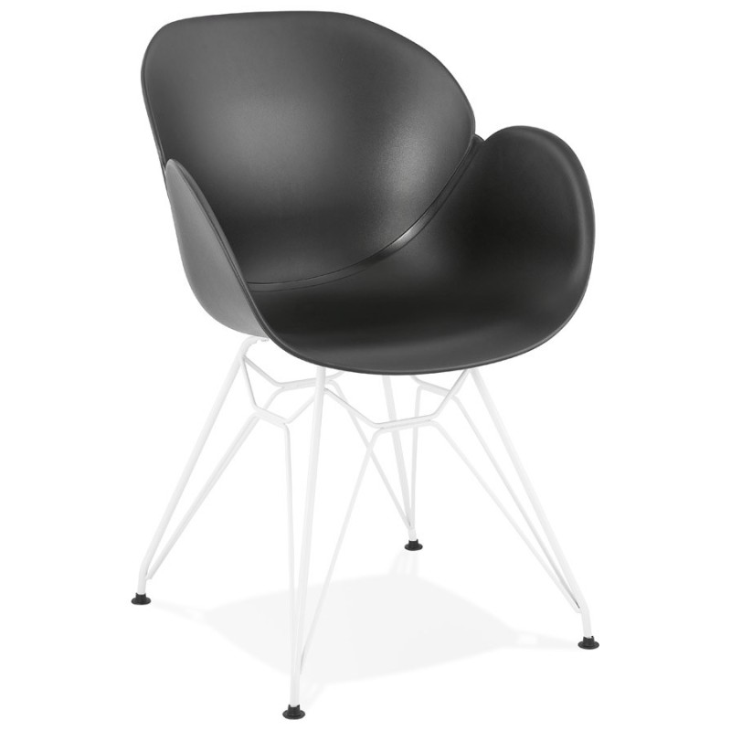 Chair design and modern TOM polypropylene foot (black) white metal - image 37111