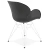 Silla de diseño y moderno TOM polipropileno pie metal blanco (negro) - image 37114