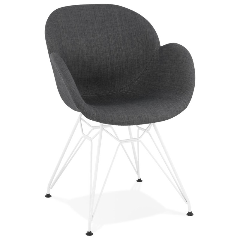 Design chair and TOM modern fabric foot white metal (dark gray) - image 37124