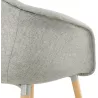 Scandinavian design chair with armrests Ophelia in fabric (light gray) to associate with Vintage Chairs For A Retro Touch