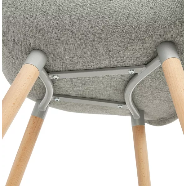 Scandinavian design chair with armrests Ophelia in fabric (light gray) to associate with Vintage Chairs For A Retro Touch