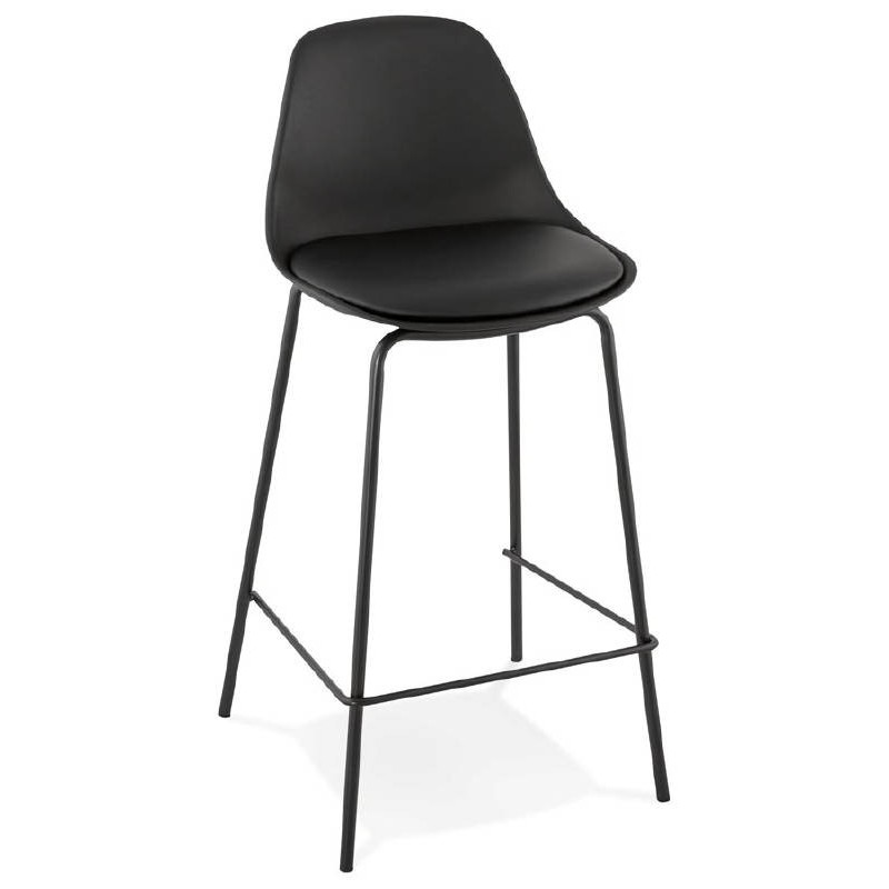 Tabouret de bar chaise de bar mi-hauteur industriel OCEANE MINI (noir) - image 37382