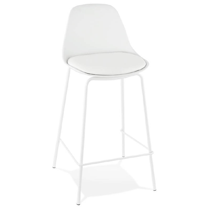 Tabouret de bar chaise de bar mi-hauteur industriel OCEANE MINI (blanc) - image 37395