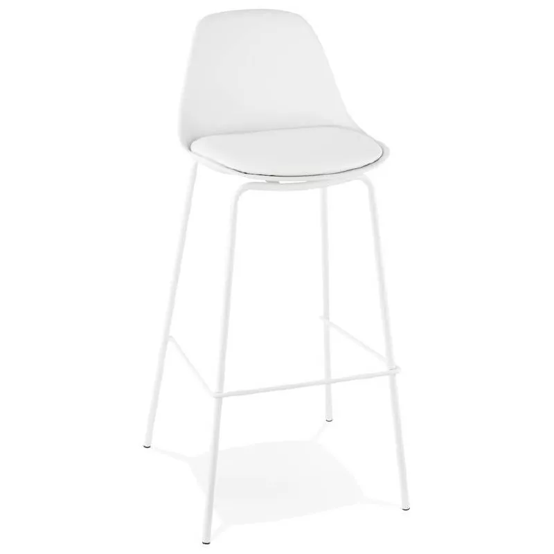 Tabouret de bar chaise de bar industriel OCEANE (blanc) - image 37420