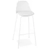 Tabouret de bar chaise de bar industriel OCEANE (blanc) - image 37420