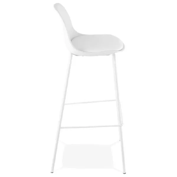 Tabouret de bar chaise de bar industriel OCEANE (blanc) - image 37422