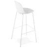 Tabouret de bar chaise de bar industriel OCEANE (blanc) - image 37423