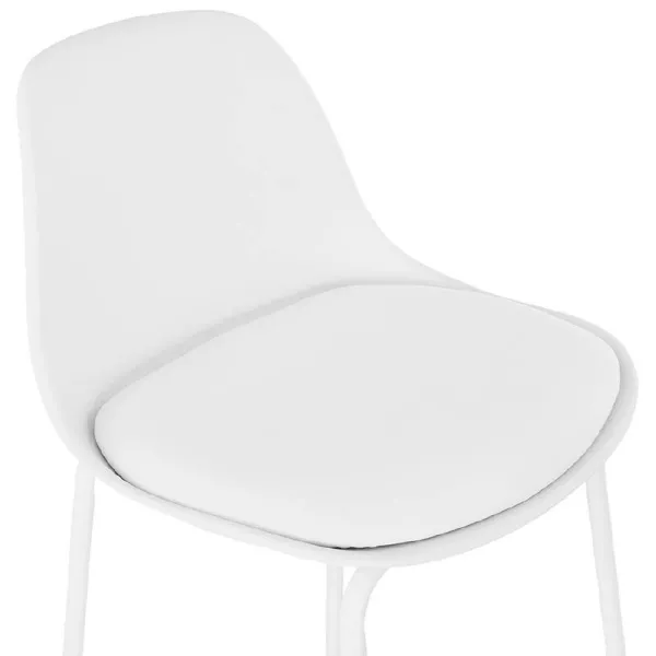 Tabouret de bar chaise de bar industriel OCEANE (blanc) - image 37425