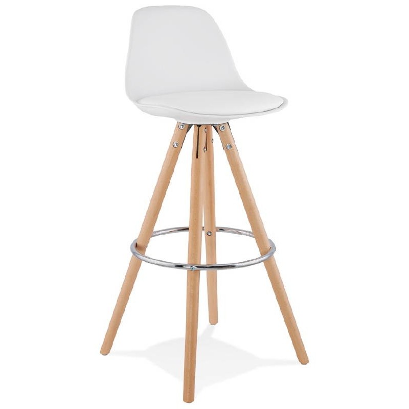 Tabouret de bar design scandinave OCTAVE (blanc) - image 37470