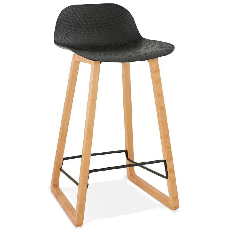 Tabouret de bar chaise de bar mi-hauteur scandinave SCARLETT MINI (noir) - image 37498