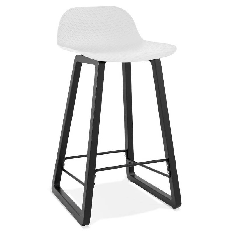 Tabouret de bar chaise de bar mi-hauteur design OBELINE MINI (blanc) - image 37553